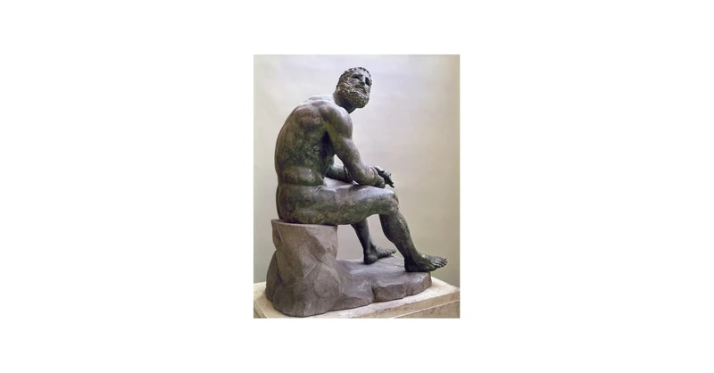 Amazon.com: Hellenistic Greek Boxer Sculpture - Seated Boxer Found On  Quirinal Hill In Rome - 1st Century BC Bronze Poster P